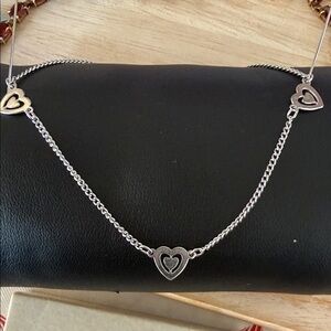 Avon Silver Heart in Heart Chain Bracelet/Anklet